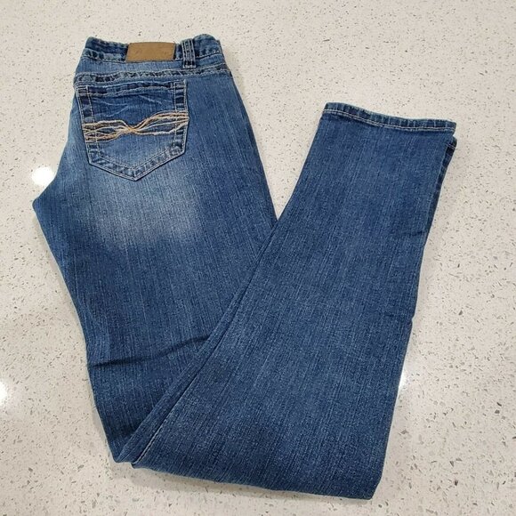 Rue21 Premiere Women’s Distressed Blue Jeans denim Size 30x30 - Picture 1 of 11